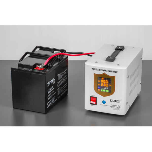 Источник бесперебойного питания Kemot PROsinus 500 (12V / 230V) + аккумулятор Nexon TN-12-80-GD (12V 80Ah)