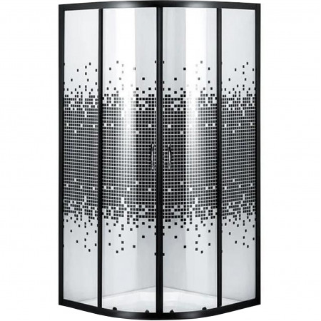 Душова кабіна півкругла без піддона WISLA N90TB.Mosaic BRAVO (1уп.)
