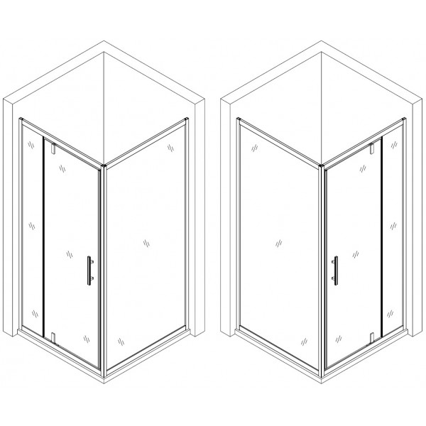 Душова кабіна квадратна без піддона MORAVA N90TB.Mosaic (N90B.Mosaic) BRAVO (1уп.)