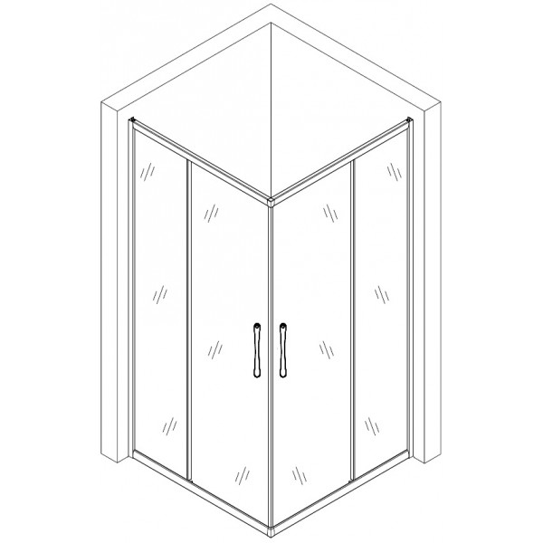 Душова кабіна квадратна без піддона ODRA N90TB.Mosaic BRAVO (1уп.)