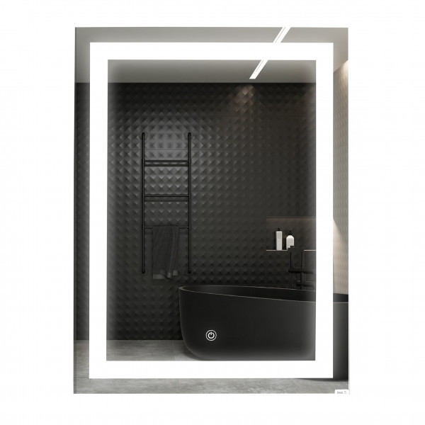 Дзеркало UNIO MRR-01 SQR-AA-S 600 x 800 mm LED FL з сенсором