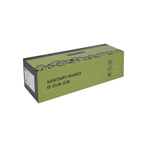 Смеситель для ванны Brinex Pure 005 с длинным поворотным изливом (с душевым гарнитуром) Nickel BRIPUR005NKL