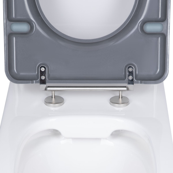 Унітаз підлоговий Qtap Freedom інклюзивний Rimless безобідковий з сидінням Soft-close WHITE QT22226098W
