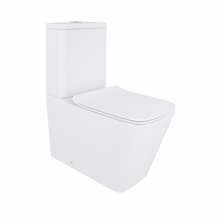 Унитаз-компакт Qtap Crow безободковый с сиденьем Soft-close QT05222170W