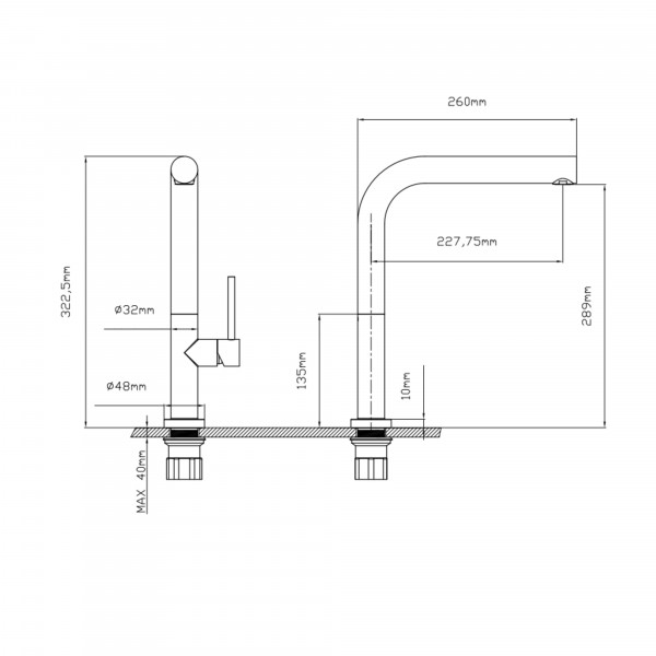 Змішувач для кухні Qtap Zdenek QTZDN9032103FC Brushed Nickel PVD