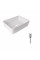 Комплект Qtap Tern: Раковина накладна прамокутна 480х370х135 мм White + Донний клапан PU02