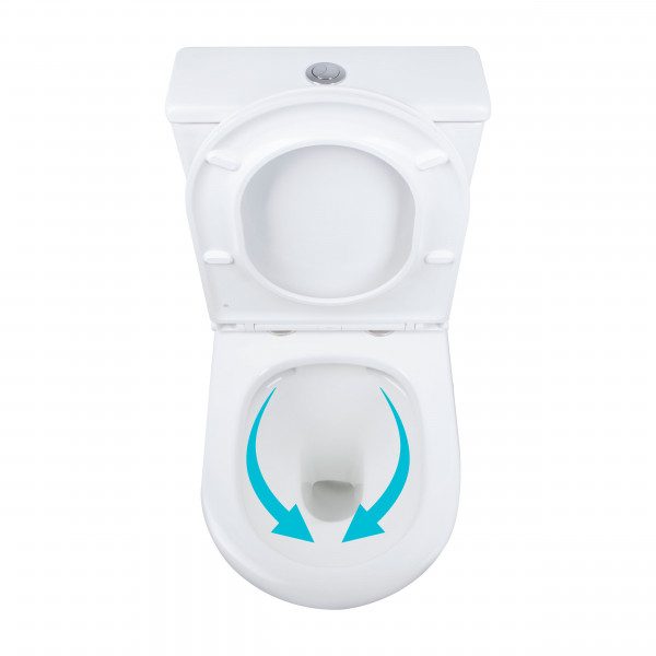 Унітаз підлоговий Qtap Dove Rimless безобідковий з сидінням Soft-close WHITE QT06228380BW