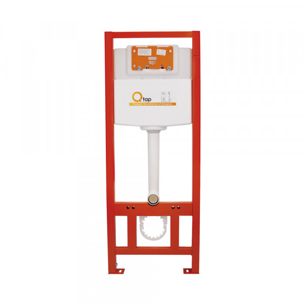 Готове рішення Qtap для ванної кімнати: підвісний унітаз Tern Rimless 490x340x350 + комплект інсталяції Nest 4 в 1 (квадратна клавіша Chrome)