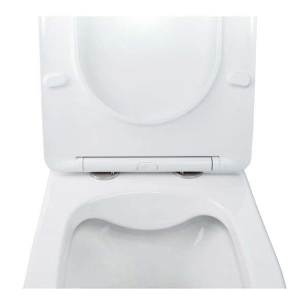 Готове рішення Qtap для ванної кімнати: підвісний унітаз Swan Rimless 520х360х320 + комплект інсталяції Nest 4 в 1 (кругла клавіша Chrome)