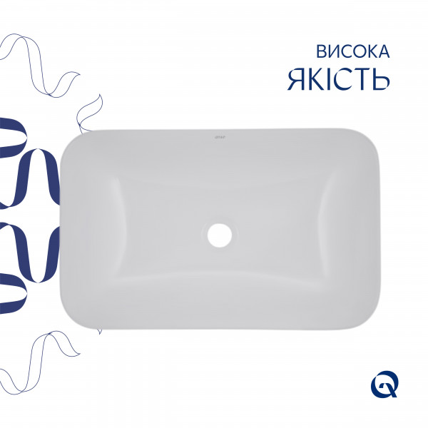Раковина Qtap Scorpio 615х390х150 White QT1411K491WN