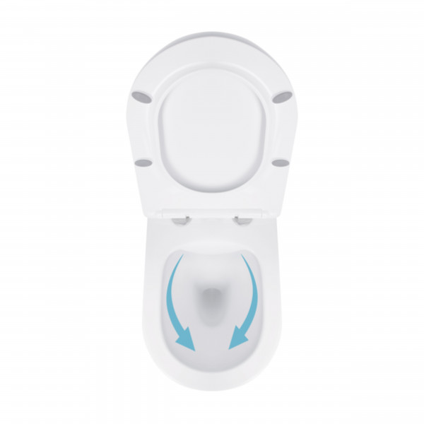 Унітаз підвісний Qtap Jay безобідковий з сідінням Soft-close QT07335176W