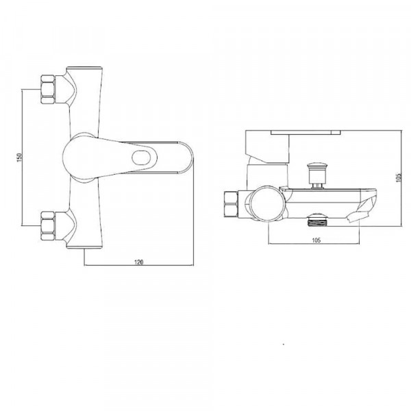 Смеситель для ванны Brinex 37W 006