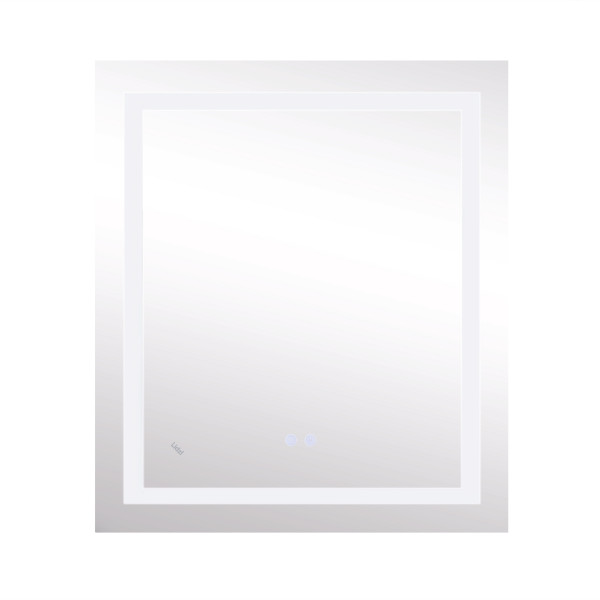 Зеркало Lidz Kubis 700х800 с LED-подсветкой Touch, с антизапотеванием, с диммером, рег. яркости Reverse LD78LF9048070