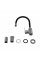 Змішувач для кухні Brinex Pure 015F3 з гнучким виливом   Nickel/Black BRIPUR015F3NKB