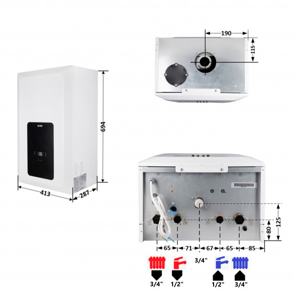Котел газовий Airfel Elegant 18 кВт двоконтурний