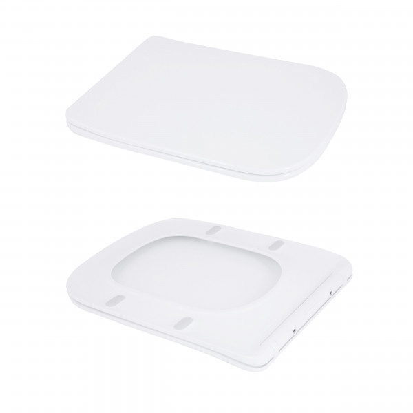 Унітаз-моноблок підлоговий Qtap Kolibri Ultra Quiet безобідковий з сидінням Soft-close WHITE QT10226380W