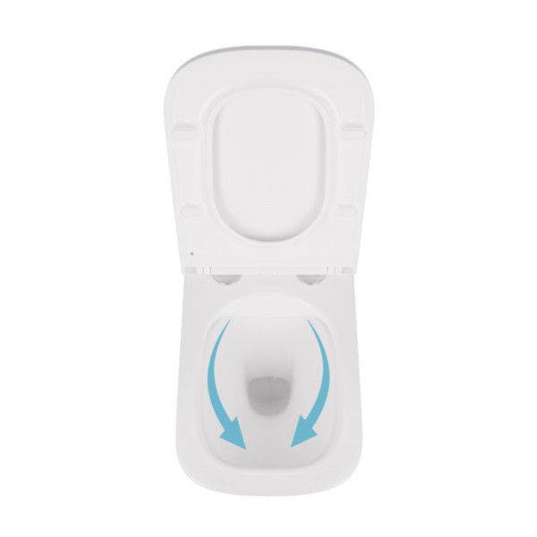 Унітаз підвісний Qtap Tern безобідковий з сідінням Soft-close QT1733052ERW