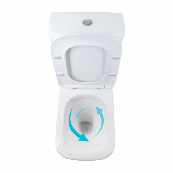 Унітаз підлоговий Qtap Stenava Rimless безобідковий з сидінням Soft-close WHITE QT27228303W