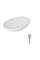 Комплект Qtap Dove: Раковина накладна овальна 635x420x150 мм White + Донний клапан PU02O