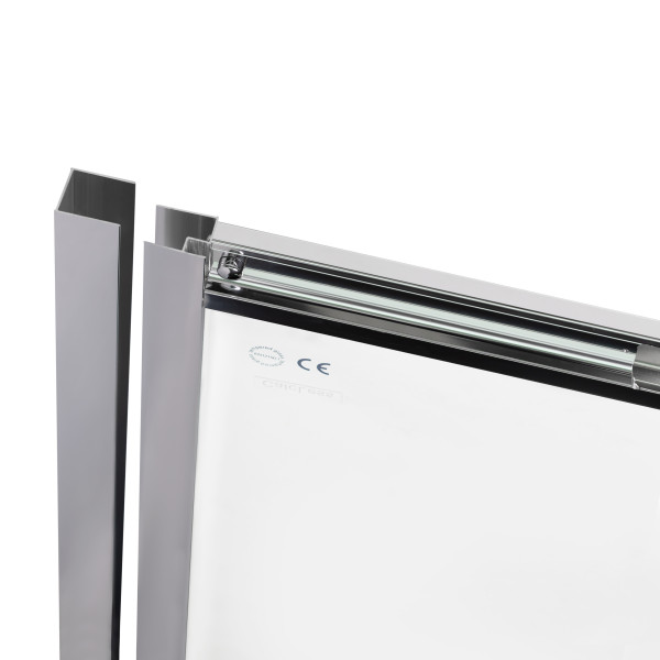 Душові двері в нішу Qtap Taurus CRM2012-13.C6 120-130x200 см, скло Clear 6 мм, покриття CalcLess