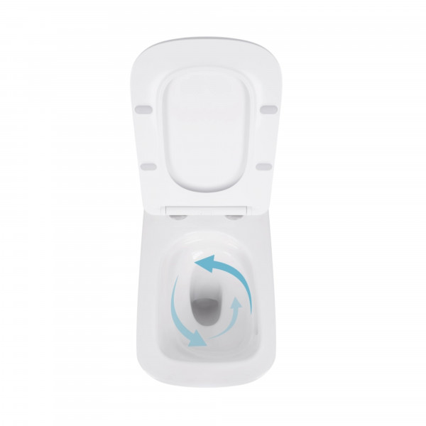Готове рішення Qtap для ванної кімнати: Унітаз напольний Tern Ultra Quiet QT17223303AW + інсталяція QT0122490S+ клавіша QT0111M08V1384W