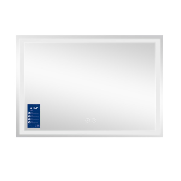 Зеркало Qtap Mideya (DC-F613) 1200х800 с LED-подсветкой Touch, с антизапотеванием, диммером, рег. яркости QT2078F613W