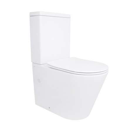 Унитаз-компакт Qtap Stork/Swan безободковый с сиденьем Soft-close QT15222179W