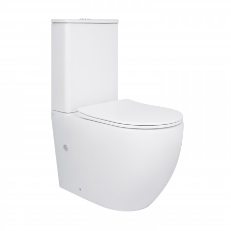 Унитаз-компакт Qtap Robin Ultra Quiet безободковый с сиденьем Soft-close QT13226089AW