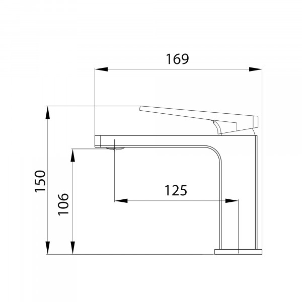 Смеситель для раковины Gemini Loop QTGEM2701CRM45699 Chrome