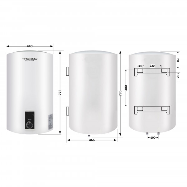 Водонагрівач електричний Thermo Alliance 80 л вертикальний, сухий ТЕН 2,0 кВт D80V20J3(D)K