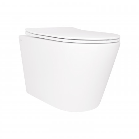 Унитаз подвесной Qtap Scorpio безободковый Ultra Quiet с сиденьем Soft-close QT14332380AW