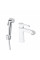 Смеситель для раковины Qtap Grand (с гигиеническим душем) QTGRA272CRW45671 Chrome/White