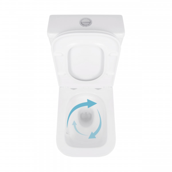 Унітаз-компакт Qtap Cardinal Ultra Quiet безободковий з сидінням Soft-close QT04222168AUQ3W