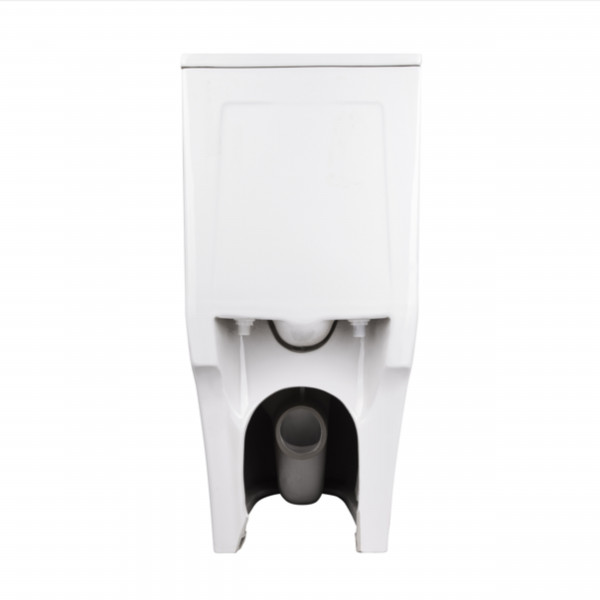 Унітаз-моноблок підлоговий Qtap Swan Ultra Quiet безобідковий з сидінням Soft-close WHITE QT16226080AW