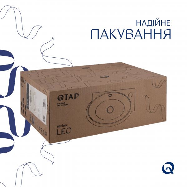 Раковина Qtap Leo 430x285x160 White QT11111008LW