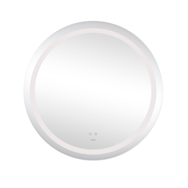 Зеркало Lidz Aria R800 с LED-подсветкой Touch, с антизапотеванием, с диммером, рег. яркости LD78LR800