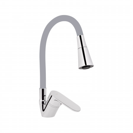 Смеситель для кухни Lidz Tani 008F3 с гибким изливом (k40) LDTAN008F3GCR39507 Grey / Chrome