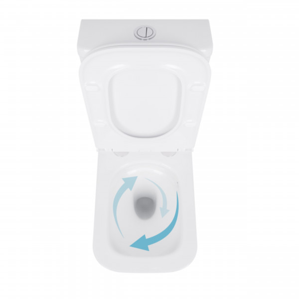 Унітаз підлоговий Qtap Tern Ultra Quiet безобідковий з сидінням Soft-Close QT17222175AUQ1W White