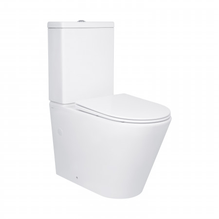 Унитаз напольный Qtap Swan Ultra Quiet с сидением Soft-close 640x360x835 мм QT16222182TW White