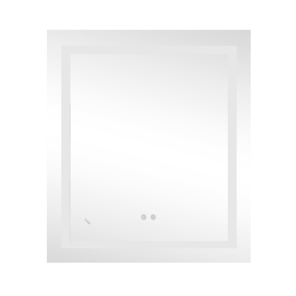 Зеркало Lidz Kubis 700х800 с LED-подсветкой Touch, с антизапотеванием, с диммером, рег. яркости Reverse LD78LF9048070