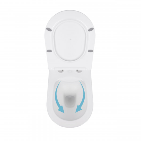 Унітаз підвісний Qtap Swan безобідковий з сідінням Soft-close QT16335178W