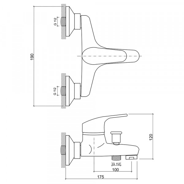 Смеситель для ванны Brinex 36W 006