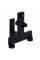 Змішувач для ванни Qtap Gemini (з душовим гарнітуром) QTGEM259BLM45682 Black Matt