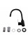 Смеситель для кухни Brinex Pure 015F3 с гибким изливом   Black Matt BRIPUR015F3BLM