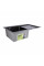 Мийка для кухні інтегрована Lidz Handmade H7849BR крило праворуч (LIDZH7849BRPVD3008) Brushed Black PVD 3,0/1,0 мм