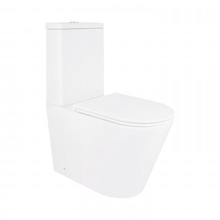 Унитаз-компакт Qtap Scorpio безободковый Ultra Quiet с сиденьем Soft-close QT14222125AUQW