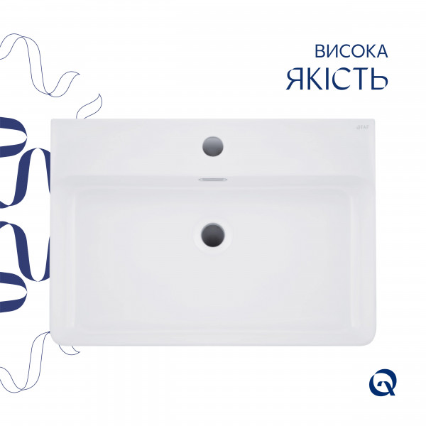 Раковина Qtap Nando LT 610х420х140 White QT12116146W