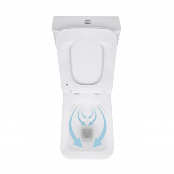 Унітаз-компакт Qtap Kalao безобідковий з сідінням Soft-close QT08221213AW