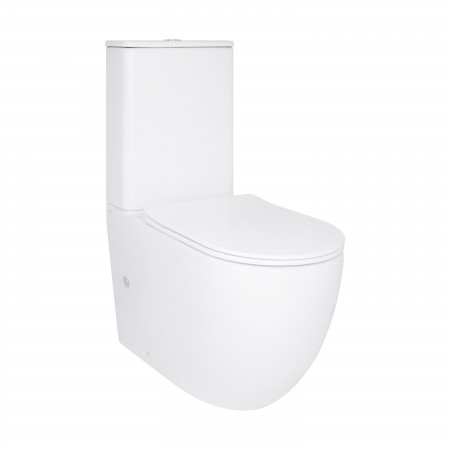 Унитаз напольный Qtap Robin New Ultra Quiet безободковый с сиденьем Soft-Close WHITE QT13226083AW