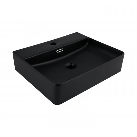 Раковина Qtap Nando LT 500х420х130 Matt black QT12116146AMB